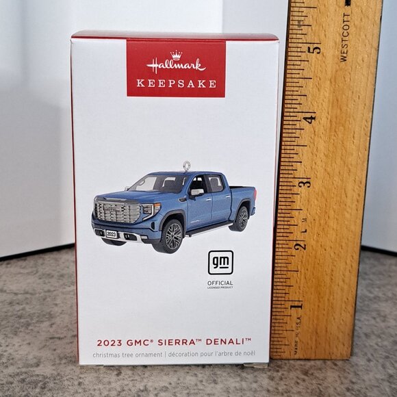 NEW 2024 Hallmark Keepsake 2023 GMC Sierra Denali Die-Cast Metal Truck Ornament - Picture 9 of 10